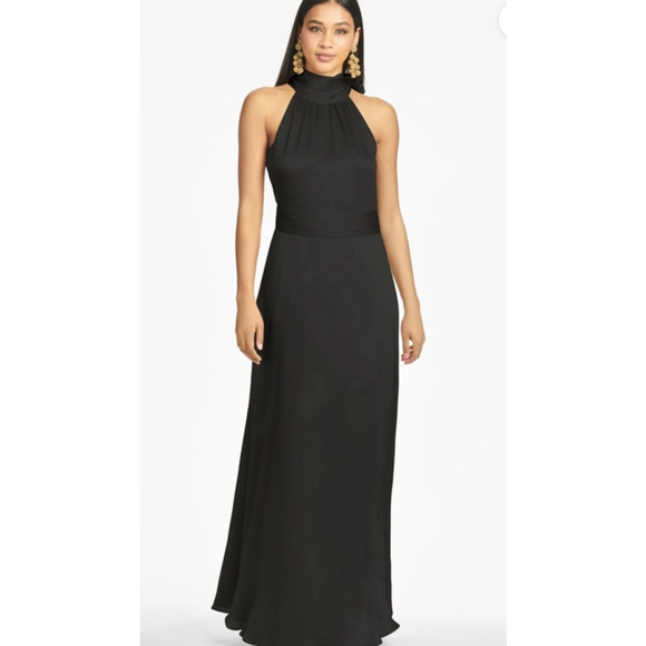 NWT Sachin & Babi Kayla Halter Gown Maxi Dress Black Size 8 - Picture 7 of 7